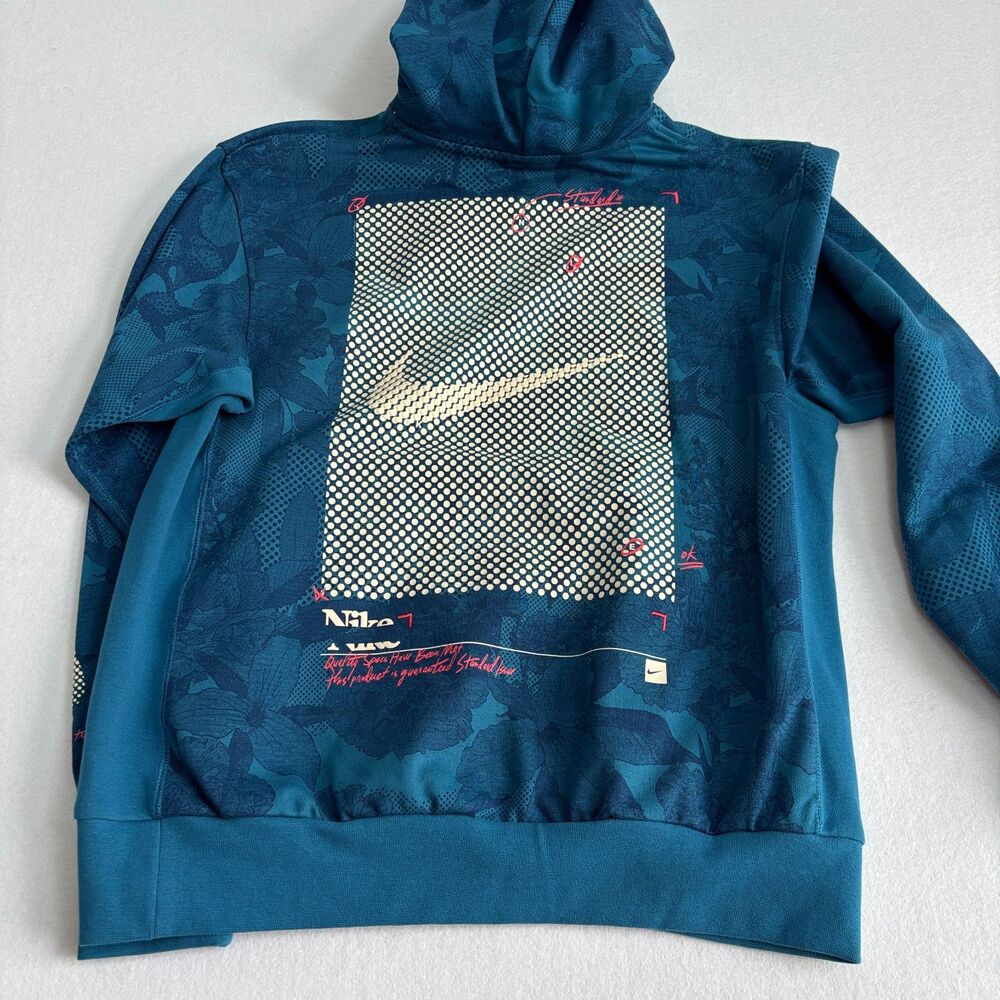 Nike Men's Dri-FIT Halftone Floratone Hoodie Mens Medium Blue Standard Issue NWT - Picture 8 of 12